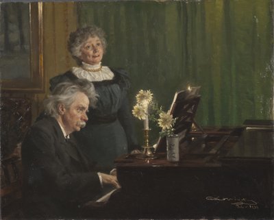 Edvard Grieg en Nina Grieg, 1898 door Peder Severin Krøyer